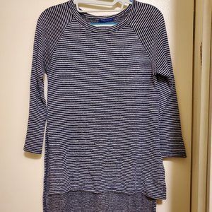 Blue and White Striped Spring Sweater